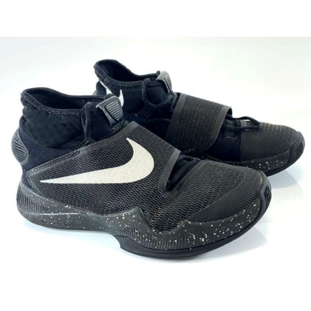Nike Basketball Shoes Mens Size 7.5 Zoom Hyperrev 2016 Black Metallic Silver